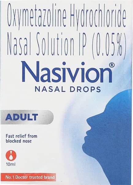 Nasivion 0.05% Adult Bottle Of 10ml Nasal Drops