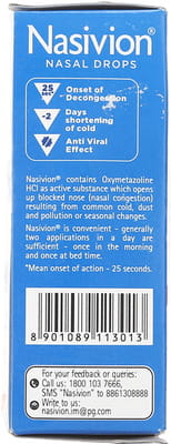 Nasivion 0.05% Adult Bottle Of 10ml Nasal Drops