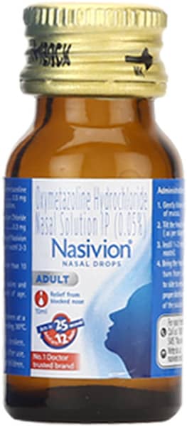 Nasivion 0.05% Adult Bottle Of 10ml Nasal Drops