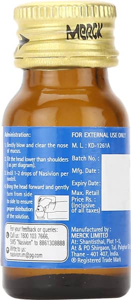 Nasivion 0.05% Adult Bottle Of 10ml Nasal Drops