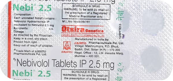 Nebi 2.5mg Strip Of 10 Tablets