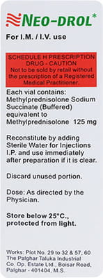 Neo Drol 125mg Dry Vial Of 1 Powder For Injection