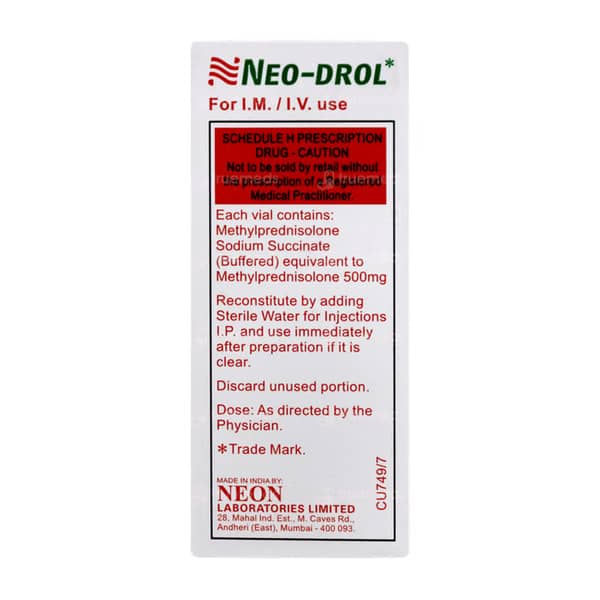 Neo Drol 500Mg Dry Vial Of 1 Powder For Injection