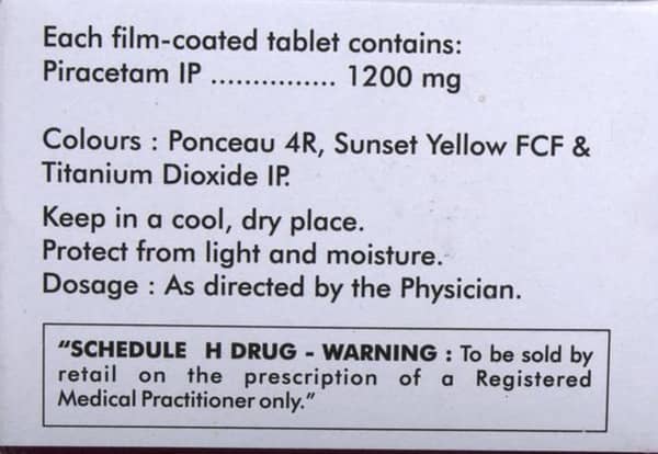 Neurocetam 1200Mg Strip Of 10 Tablets