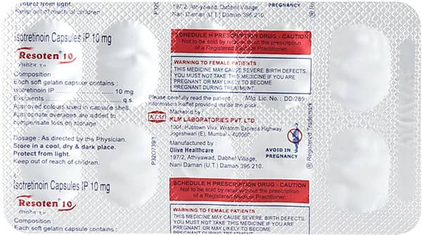 Resoten 10mg Strip Of 10 Softgel Capsules