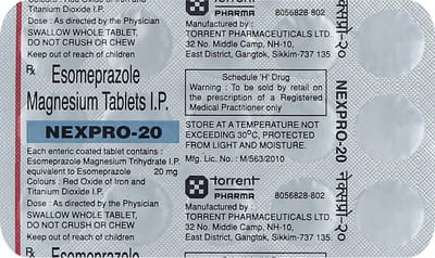 Nexpro 20mg Strip Of 15 Tablets