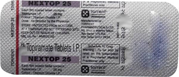 Nextop 25mg Strip Of 10 Tablets