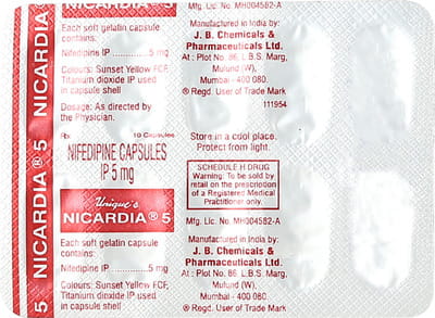Nicardia 5mg Strip Of 10 Capsules