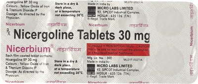 Nicerbium 30mg Strip Of 10 Tablets