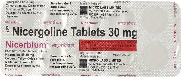 Nicerbium 30mg Strip Of 10 Tablets