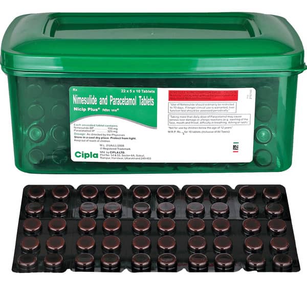 Nicip Plus Strip Of 10 Tablets