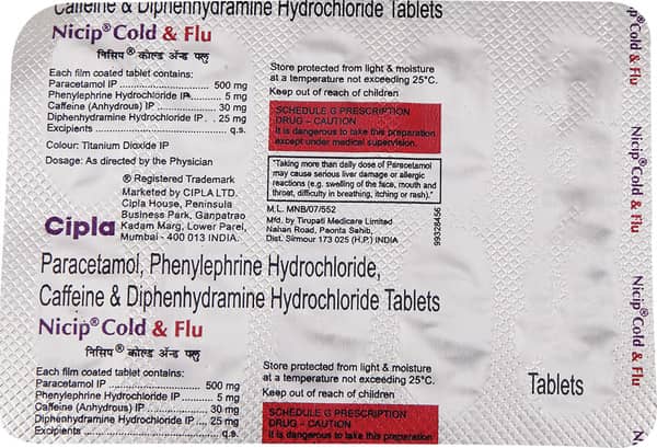 Nicip Cold And Flu Tablet