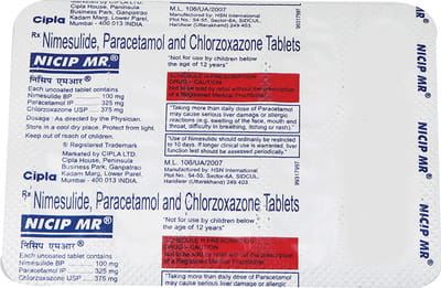 Nicip Mr Strip Of 10 Tablets