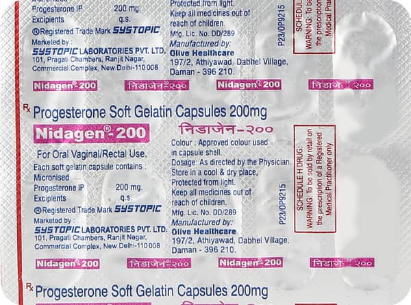 Nidagen 200mg Strip Of 10 Capsules