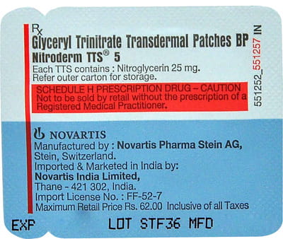 Nitroderm Tts 5mg Patch