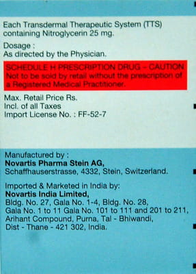 Nitroderm Tts 5mg Patch