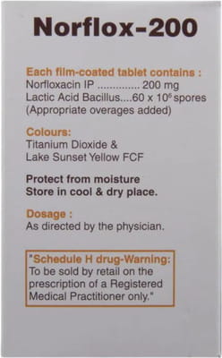 Norflox 200mg Strip Of 10 Tablets