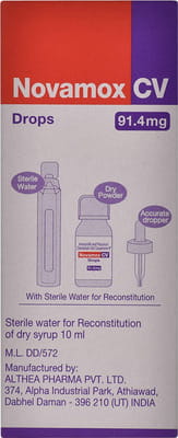 Novamox Cv Tangy Orange Flavour Bottle Of 10ml Oral Drops