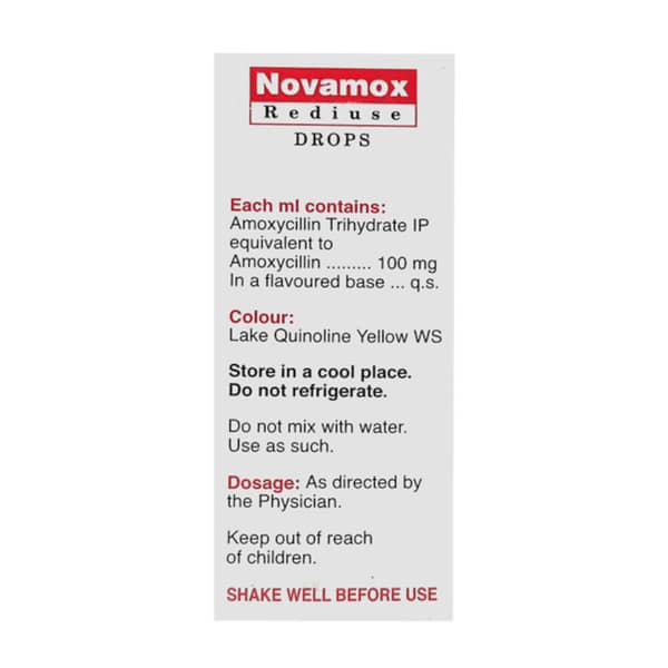 Novamox 100mg Rediuse Bottle Of 10ml Oral Drops