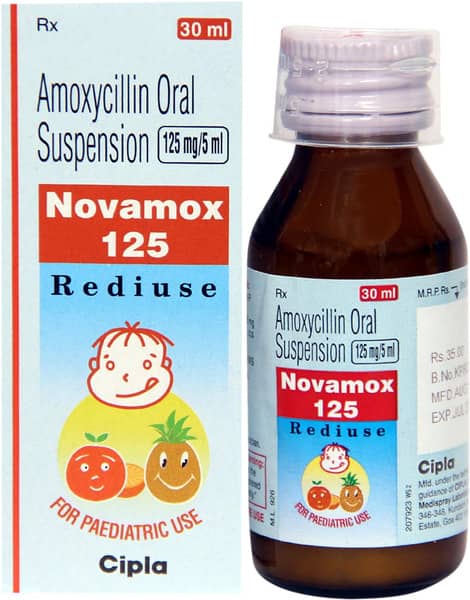 Novamox 125mg Rediuse Bottle Of 30ml Suspension