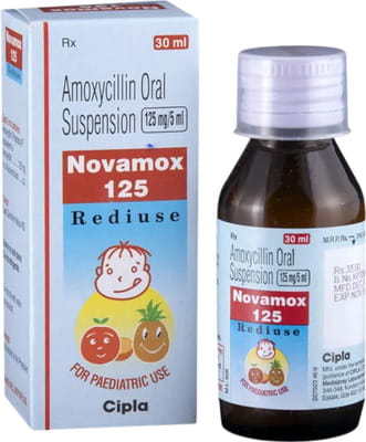 Novamox 125mg Rediuse Bottle Of 60ml Suspension