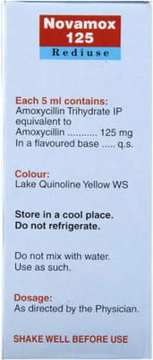 Novamox 125mg Rediuse Bottle Of 60ml Suspension