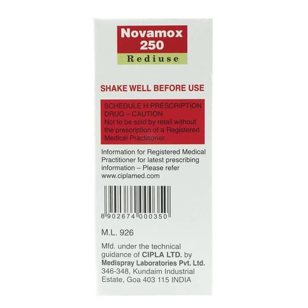 Novamox 250Mg Rediuse Bottle Of 60Ml Suspension