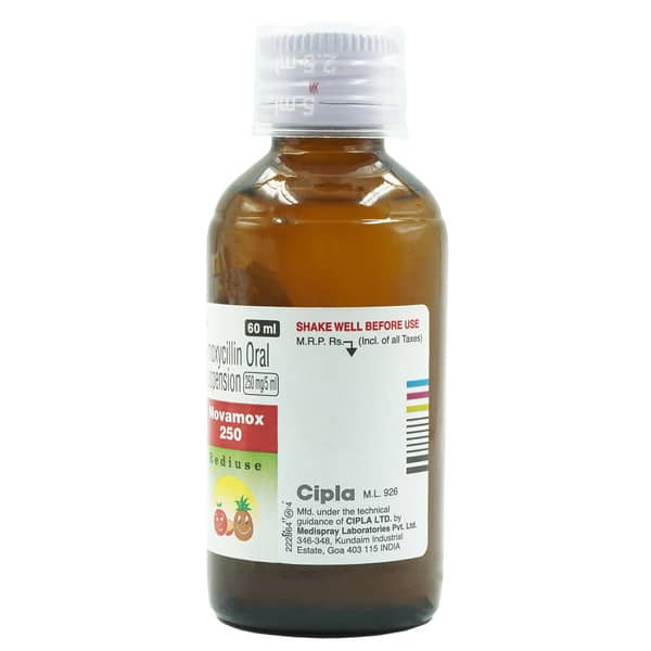 Novamox 250Mg Rediuse Bottle Of 60Ml Suspension