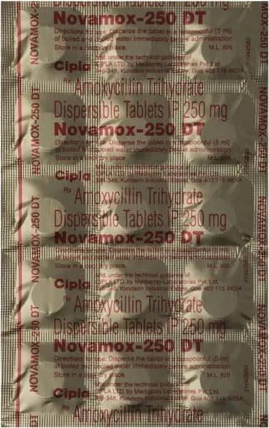 Novamox Dt 250mg Strip Of 15 Tablets