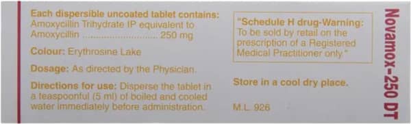 Novamox Dt 250mg Strip Of 15 Tablets