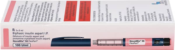 Novomix 50 Flexpen 100iu Pre Filled Pen Of 3ml Suspension For Injection