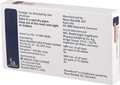 Novonorm 2mg Strip Of 30 Tablets