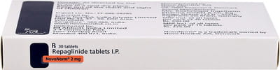 Novonorm 2mg Strip Of 30 Tablets