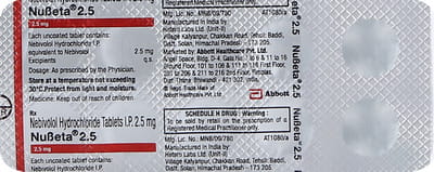 Nubeta 2.5mg Strip Of 10 Tablets
