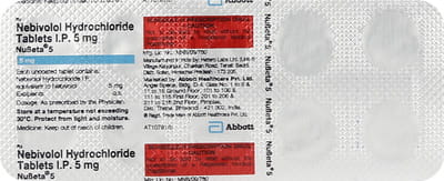 Nubeta 5mg Strip Of 10 Tablets