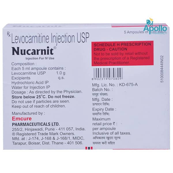Nucarnit Ampoule Of 5ml Injection