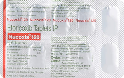 Nucoxia 120mg Strip Of 10 Tablets