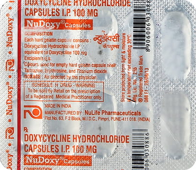 Nudoxy 100mg Strip Of 10 Capsules