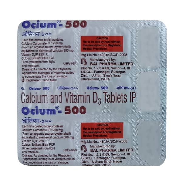Ocium 500mg Strip Of 15 Tablets