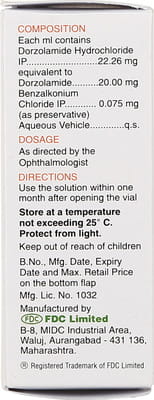 Ocudor Bottle Of 5ml Eye Drops