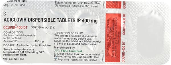 Ocuvir Dt 400mg Strip Of 5 Tablets