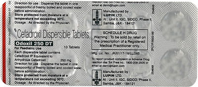 Odoxil Dt 250mg Strip Of 10 Tablets