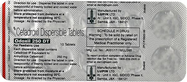 Odoxil Dt 250mg Strip Of 10 Tablets