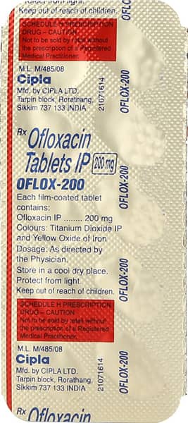 Oflox 200Mg Strip Of 10 Tablets