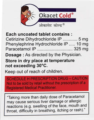 Okacet Cold Strip Of 10 Tablets