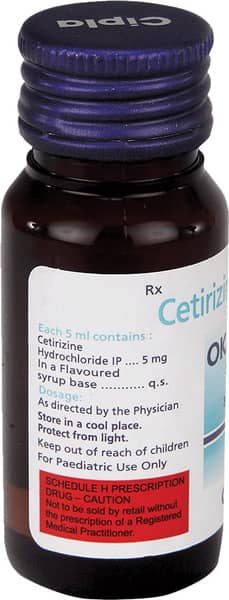 Okacet Bottle Of 30ml Syrup