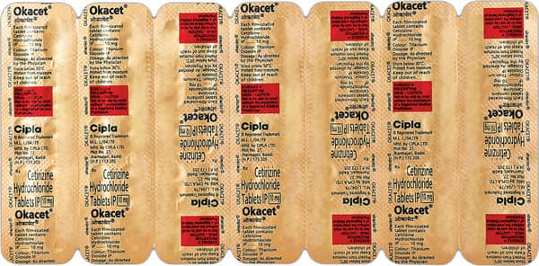 Okacet 10Mg Strip Of 10 Tablets