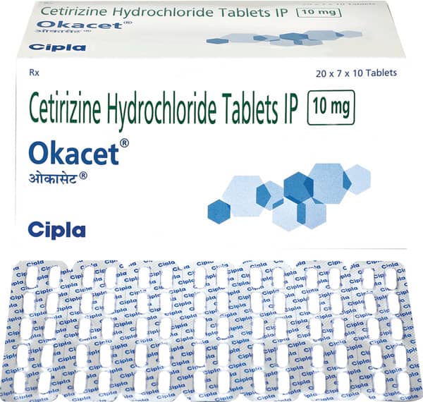 Okacet 10Mg Strip Of 10 Tablets