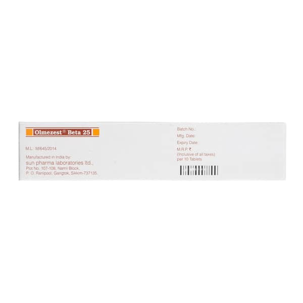 Olmezest Beta 25Mg Strip Of 10 Tablets