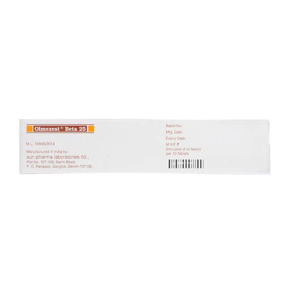 Olmezest Beta 25Mg Strip Of 10 Tablets